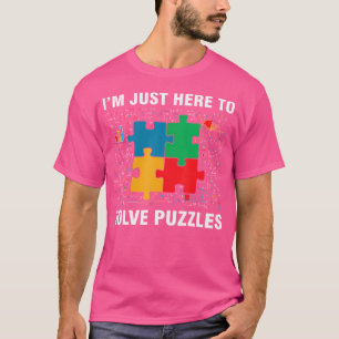 Lustig Ich bin nur hier, um Rätsel zu lösen Puzzle T-Shirt