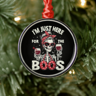 Lustig ich bin nur wegen der Buh-Rufe hier Skelett Ornament Aus Metall