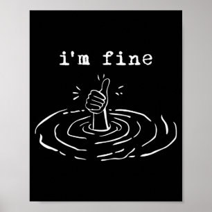 Lustig Ich bin Okay Daumen Hoch Mental Gesundheit Poster