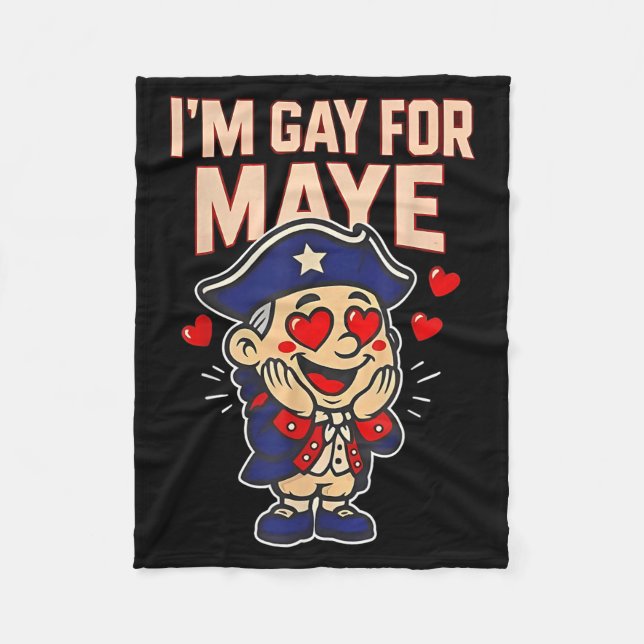 Lustig, ich bin schwul für Maye  Fleecedecke (Vorderseite)