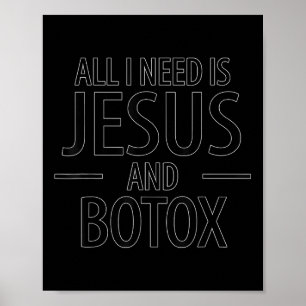 Lustig Ich Brauche Ist Jesus Botox Lippen Filler D Poster