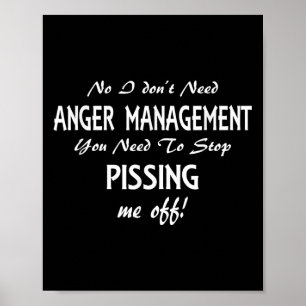 Lustig, ich brauche kein Angsmanagement, hört auf Poster