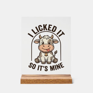 Lustig Ich Hab Es Geleckt Kuh Vintage Farm Shirt D Acrylschild