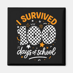 Lustig ich habe 100 Tage Schule überlebt Schüler L Magnet