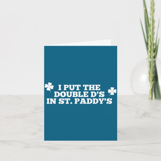 Lustig, ich habe die doppelten D's in St. Paddy's  Karte (Vorderseite)