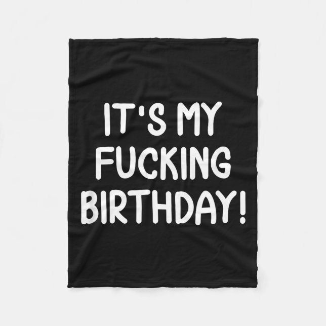 Lustig, ich habe Geburtstag Fleecedecke (Vorderseite)