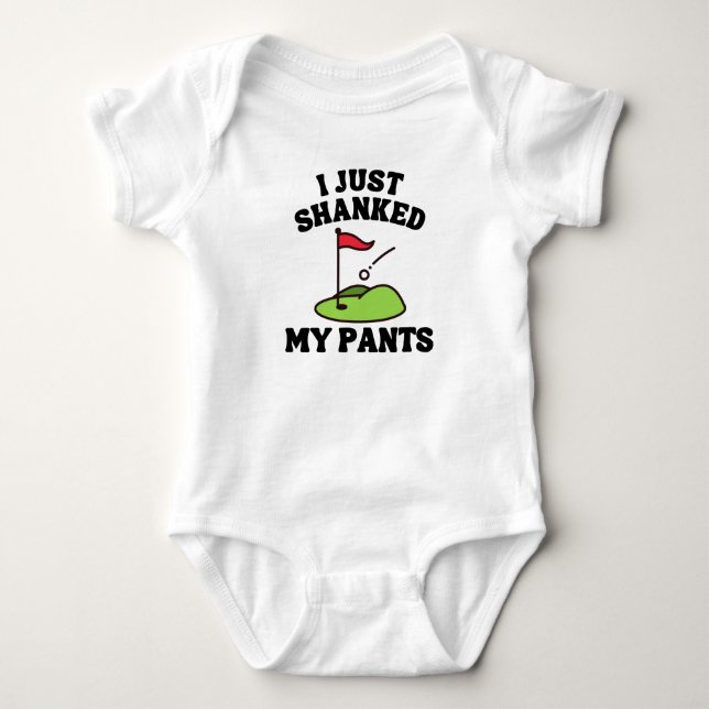 Lustig Ich Habe Gerade Meine Hose Geschlagen Golf Baby Strampler (Vorderseite)