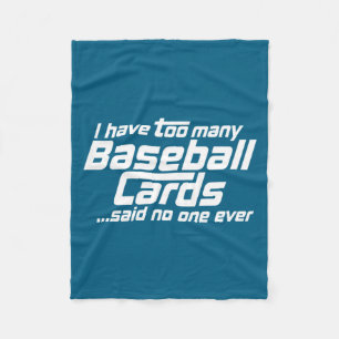 Lustig, ich habe zu viele Baseballkarten Srts Kart Fleecedecke