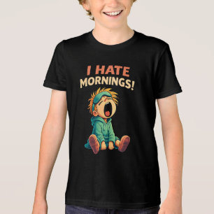 Lustig, ich hasse Morgen Müde Tri-Blend Shirt