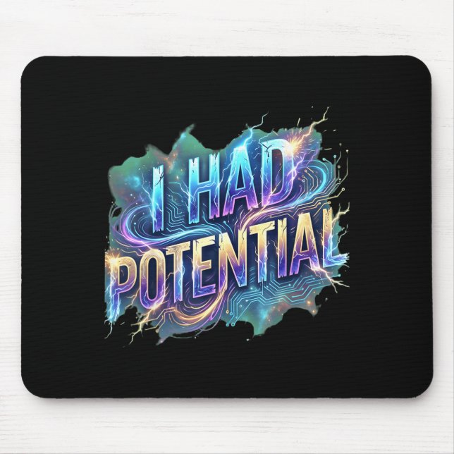 Lustig ich hatte potentiell sarkastischen Retro-Hu Mousepad (Vorne)