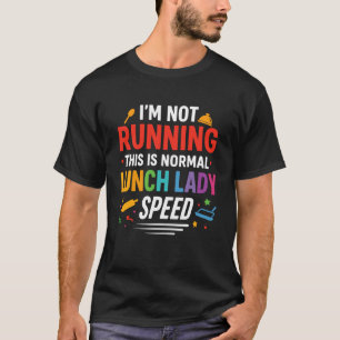 Lustig, ich laufe nicht. Das ist normal. Frau vom  T-Shirt