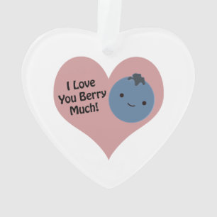 Lustig, ich liebe dich Beeren Viel  Süße Kawaii Bl Ornament