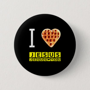 Lustig Ich Liebe Jesus Waffel Herz Christliches Fr Button