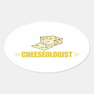 Lustig, ich liebe Käse Ovaler Aufkleber