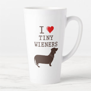 Lustig Ich liebe kleine Wiener Dackel-Hund-Zitat Milchtasse