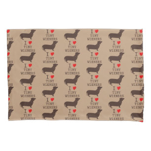 Lustig ich liebe kleinen Wiener Dachshund Kissenbezug
