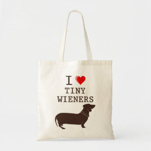 Lustig ich liebe kleinen Wiener Dachshund Tragetasche
