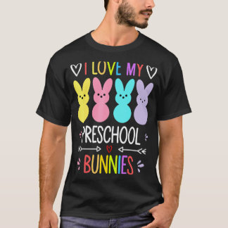 Lustig ich liebe meine Vorschullehrer-Hasen Ostern T-Shirt