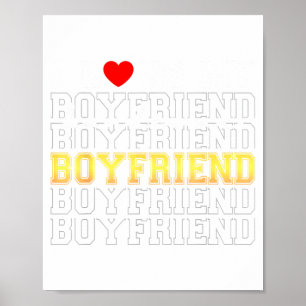 Lustig Ich Liebe Meinen Hübschen Freund Valentinst Poster