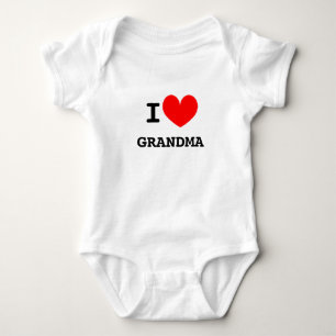 Lustig Ich liebe Oma Baby-Bodysuit Kinderwitz Baby Strampler