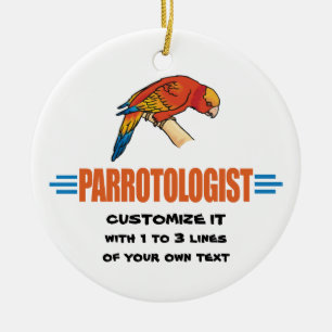 Lustig Ich liebe Papageien Keramik Ornament