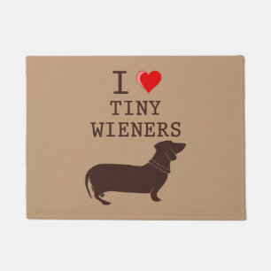Lustig ich liebe winzigen Wiener Dachshund Hund Fußmatte