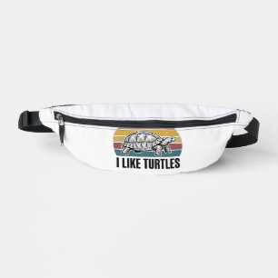 Lustig Ich mag Schildkröten Vintage Gravur T-Shirt Bauchtasche