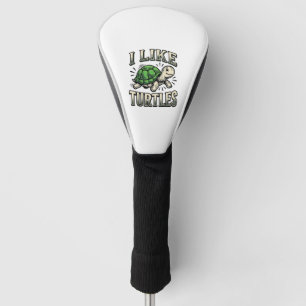 Lustig Ich mag Schildkröten Vintage-Schildkröte-Sh Golf Headcover