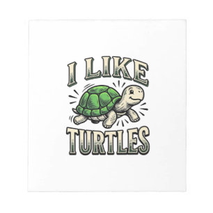 Lustig Ich mag Schildkröten Vintage Schildkröte-Sh Notizblock