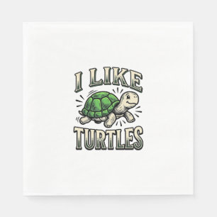 Lustig Ich mag Schildkröten Vintage Schildkröte-Sh Serviette