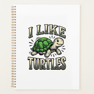 Lustig, ich mag Schildkröten Vintage-Schildkröten- Planer