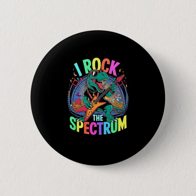 Lustig, ich rocke das Spektrum Autismus-Lehrer Sti Button (Vorderseite)
