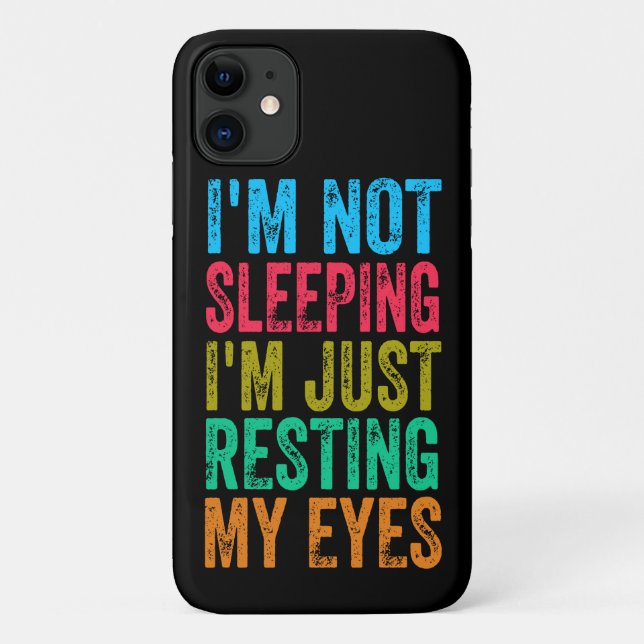 lustig ich schlafe nicht, ich ruhe mich nur die Au Case-Mate iPhone Hülle (Rückseite)