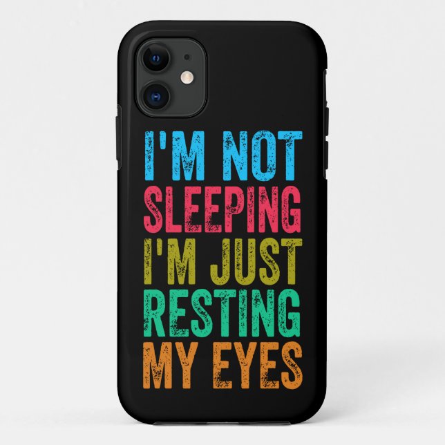 lustig ich schlafe nicht, ich ruhe mich nur die Au Case-Mate iPhone Hülle (Rückseite)