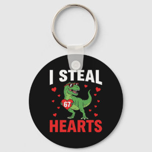 Lustig Ich stehle Herzen 67 Valentinstag Dinosauri Schlüsselanhänger