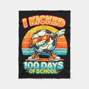 Lustig ich trat 100 Tage Schule Fußball 100. Tag Fleecedecke