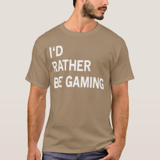 Lustig Ich wäre lieber beim Gamen Retro T-Shirt