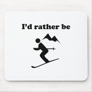 Lustig, ich würde Skifahren Skifahrer und Berghint Mousepad