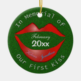 Lustig im Denkmal unseres ersten Kusses Keramik Ornament