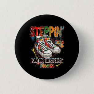 Lustig, in den Black History Month Schuhe im Juni  Button
