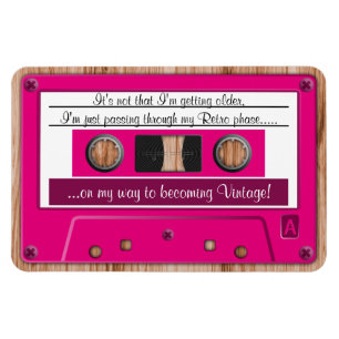 Lustig irgendeine Farbe, die alte Retro Kassette Magnet