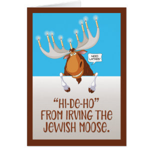 Lustig "Irving die jüdischen Elch-" Chanukka-Karte