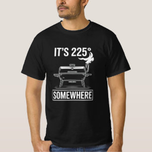 Lustig ist 225 irgendwo BBQ Smoker Retro Grillen T-Shirt