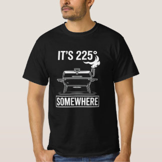 Lustig ist 225 irgendwo BBQ Smoker Retro Grillen T-Shirt