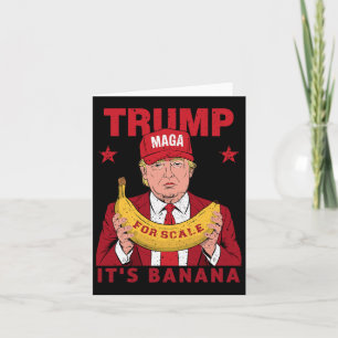 Lustig ist Banane für Waagen Trump Vintage Männer  Karte