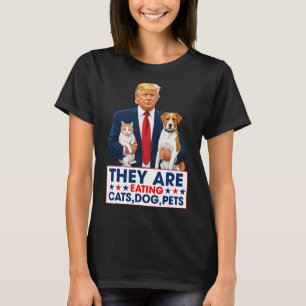 Lustig ist, dass sie die Hunde essen, die Katzen, T-Shirt