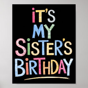 Lustig ist der Geburtstag meiner Schwester Sketch Poster