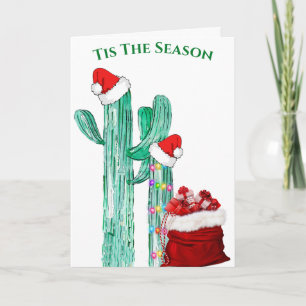 Lustig ist die Saison Südwest-Weihnachts-Cactus Feiertagskarte
