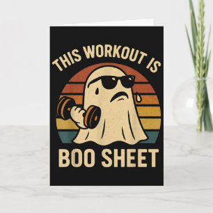 Lustig ist dieses Workout Boo Blatt Halloween Geis Karte