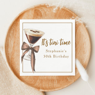 Lustig ist es Tini-Zeit Espresso Martinis Geburtst Serviette